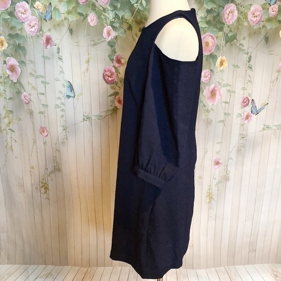 𝅺ELIZA J Cold Shoulder Dress/Navy - Picture 4 of 7